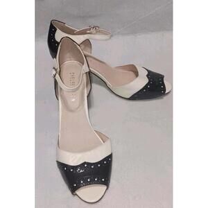 Chelsea Crew Great Gatsby II Ankle Strap Pumps Womens Size 10 Vintage Look Black